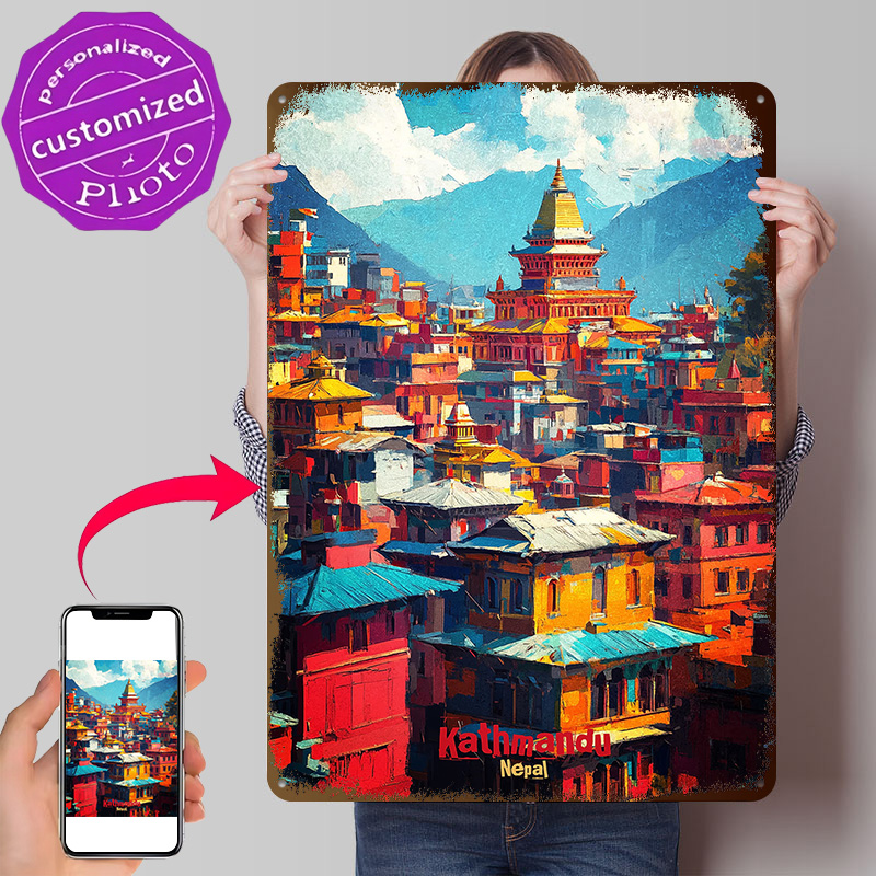 Home Decor Kathmandu - Kathmandu Kunst 3D-Gedrucktes Textur-Poster Personalisierte Wandkunst