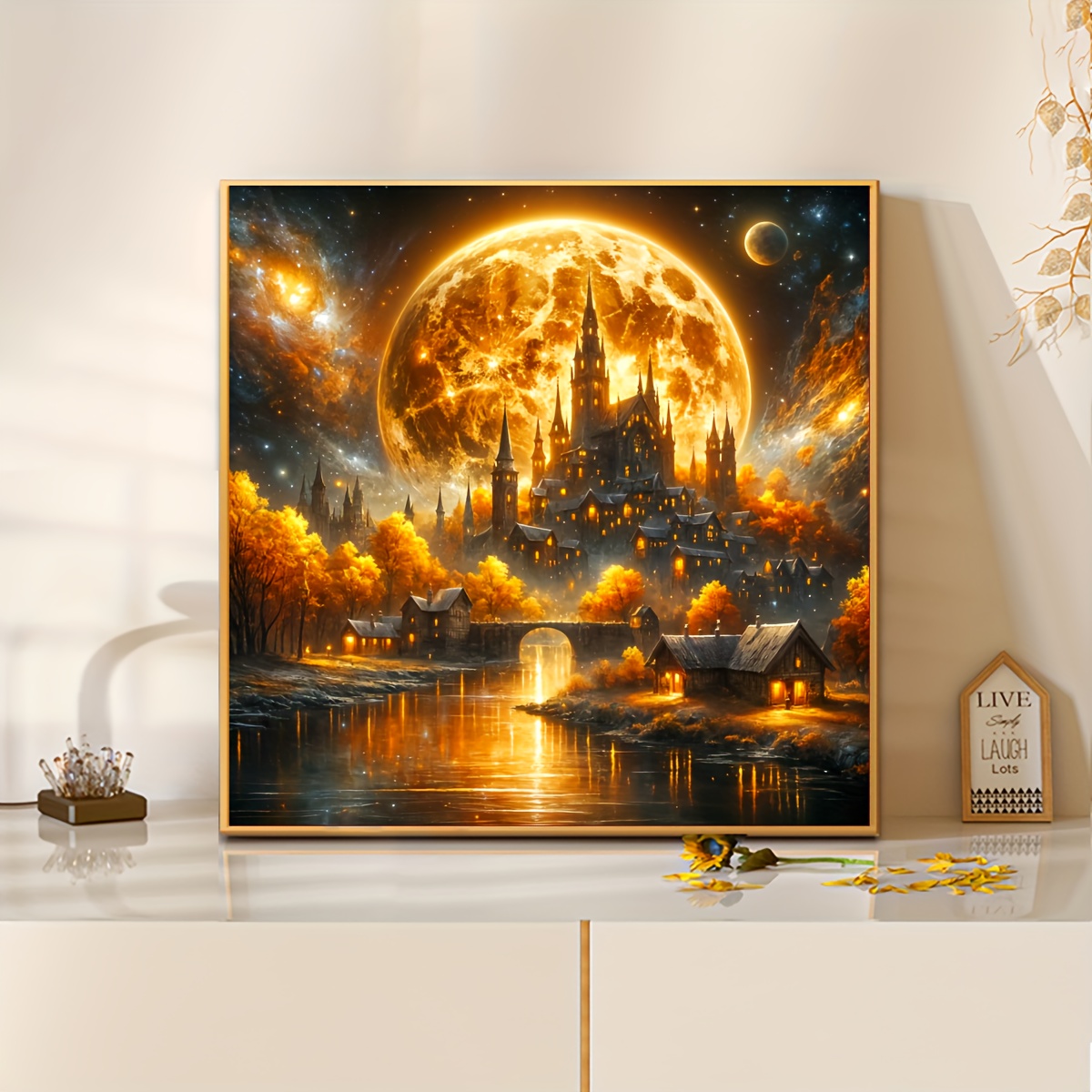 Home Decor Under 500 - Castle Under The Moonlight Puzzle, 500/1024