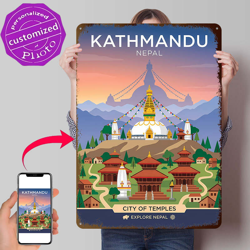 Home Decor Kathmandu - Kathmandu Stadt der Tempel Personalisiertes 3D