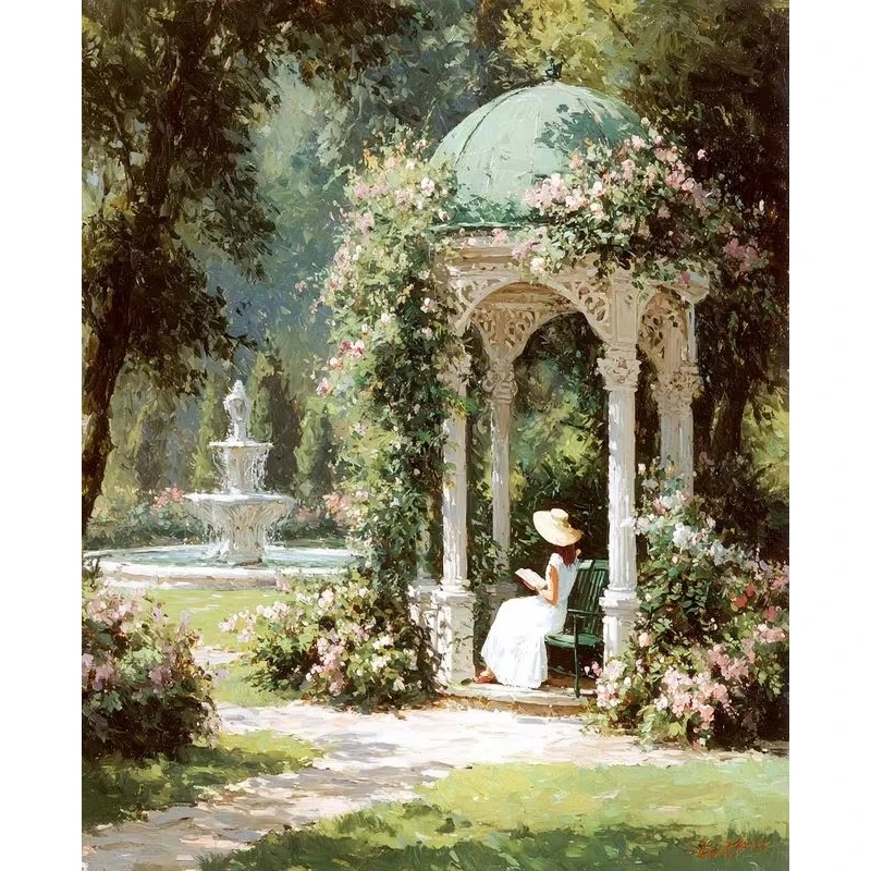 Home Decor Garden Ideas - Puzzle für Erwachsene 500/1000/1200/2000 Teile Blumengarten-Kunstwerk
