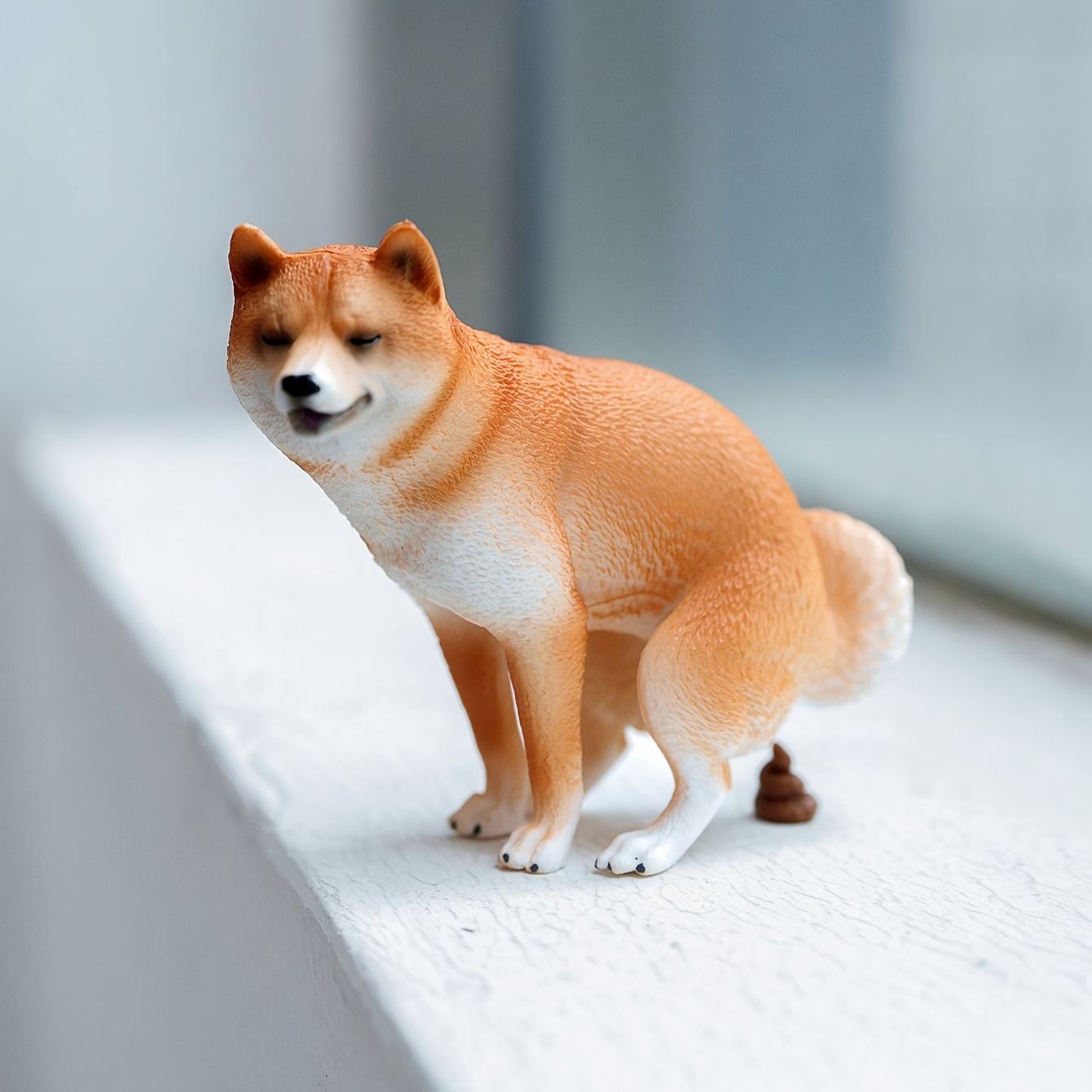 Home Decor Resin - Lustiges Shiba Inu-Figuren-Set im Maßstab 1:6