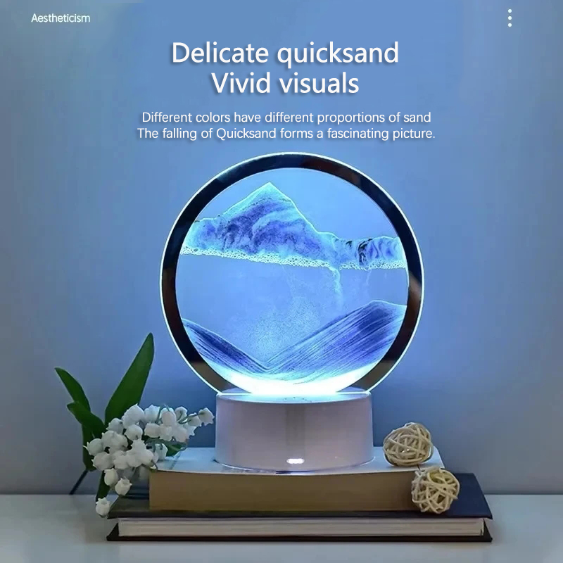 Sand Art Picture - LED 16 Farben 3D Sandlandschaftslampe RGB