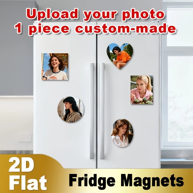 Home Decor Com - Individueller Foto-Kühlschrankmagnet 2D Flach Personalisiertes Bild