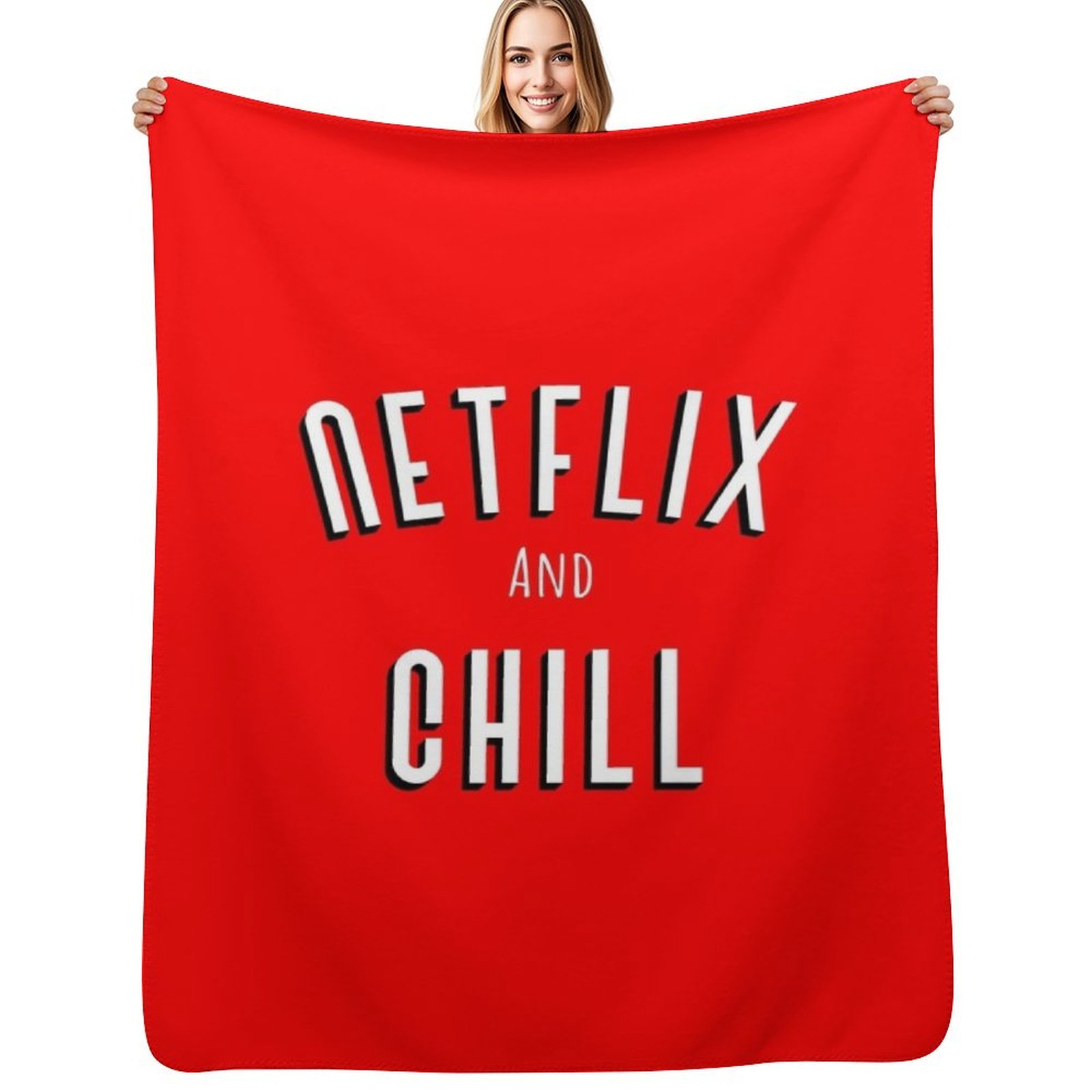 Home Decor Netflix - Netflix and Chill Tee-Meme Wärmedecke, warm