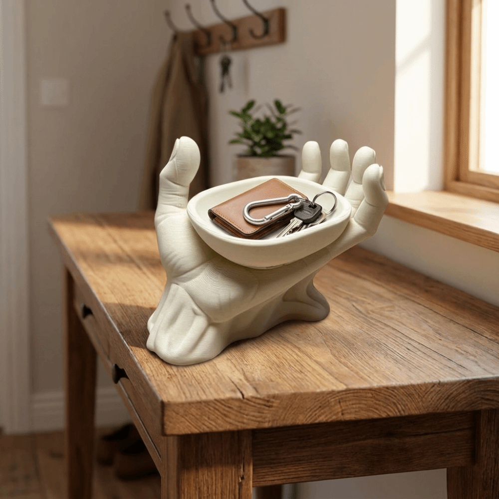Ceramic Trinket Dish - Schlüsselablage in Form einer offenen Hand,