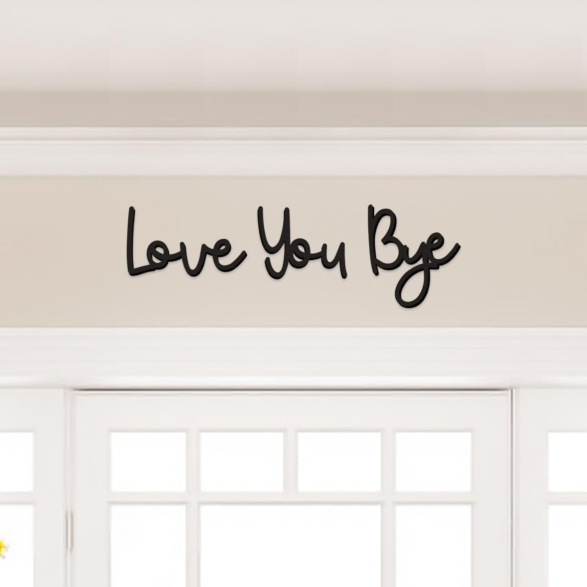 Home Decor Express - Love You Bye Holzschild, Heimdekoration, Boho-Dekor,