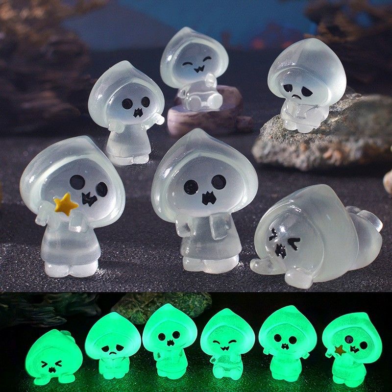 Home Decor Resin - Neue Halloween-Geisterpuppe, im Dunkeln leuchtend, Mikro-Landschafts-Harzfigur,