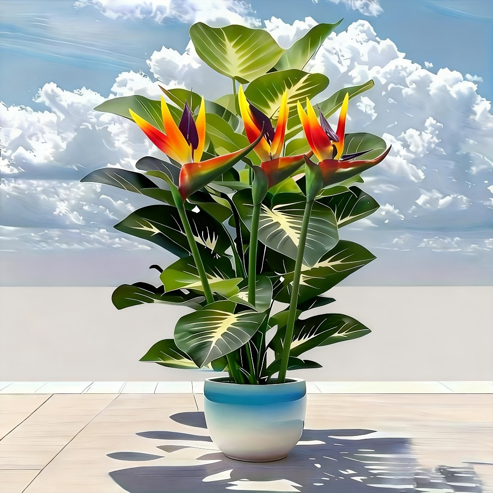 Home Decor Center - Künstliche Paradiesvogelblumen und Pothos-Pflanzen für Außendekoration