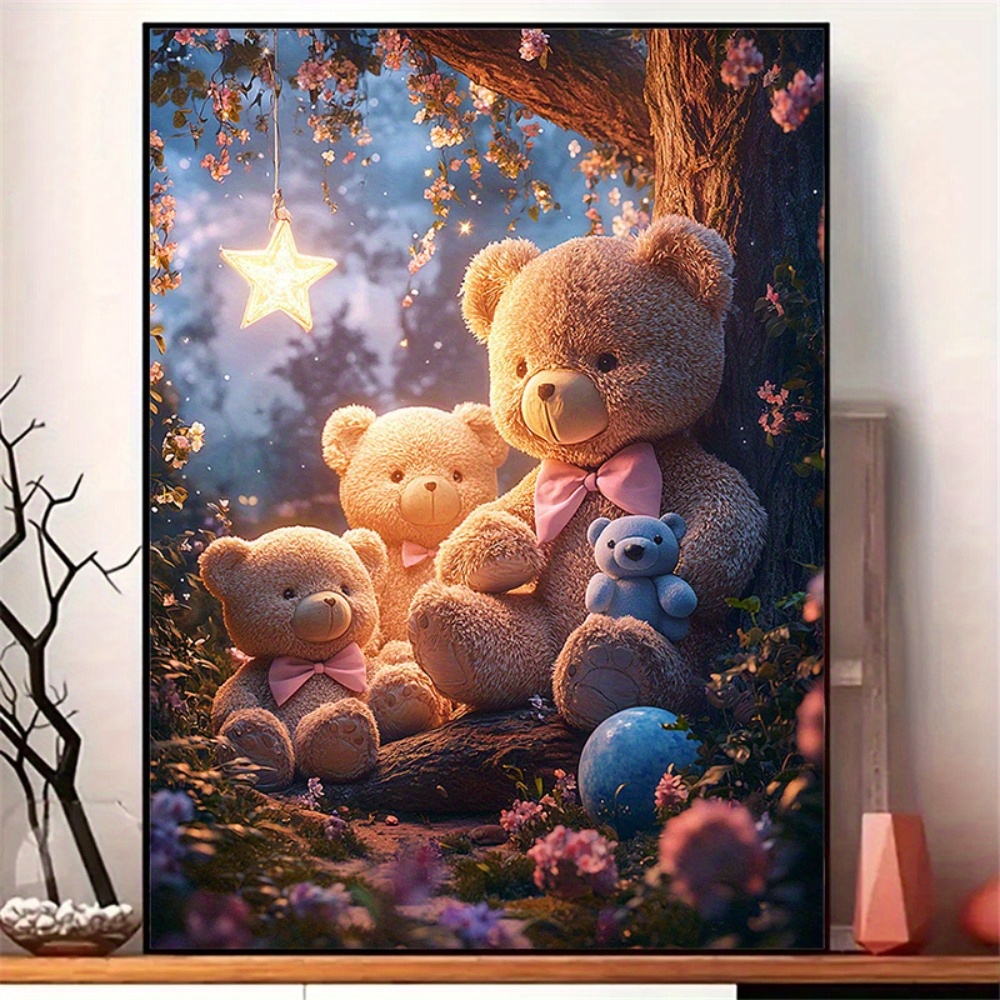 Home Decor Under 500 - 500/1000/1200/2000-teiliges Puzzle „Teddybär unter dem Sternenlicht“,