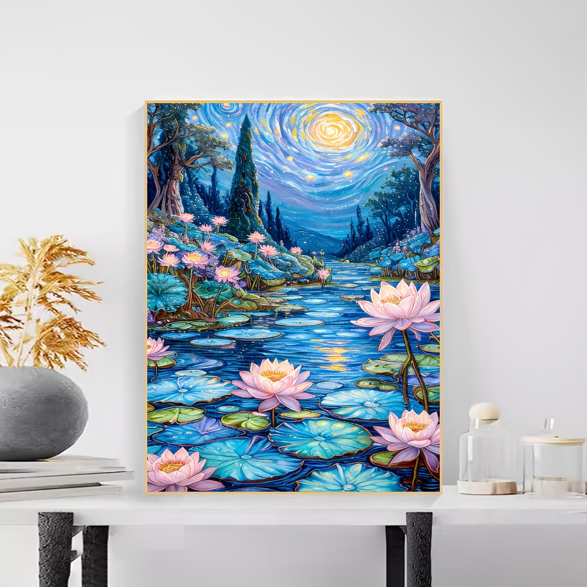 Home Decor Under 500 - 500/1000/1200/2000-teilige Puzzles für Erwachsene, Lotusmuster unter