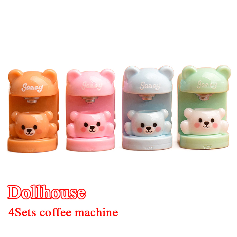 Home Decor Resin - 4Set Harz Puppenhaus Miniatur Kleiner Bär