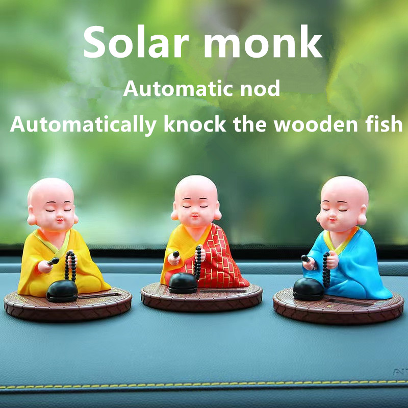 Home Decor Center - Auto-Dekoration Solar-Mönch mit automatischer Beleuchtung, kreative