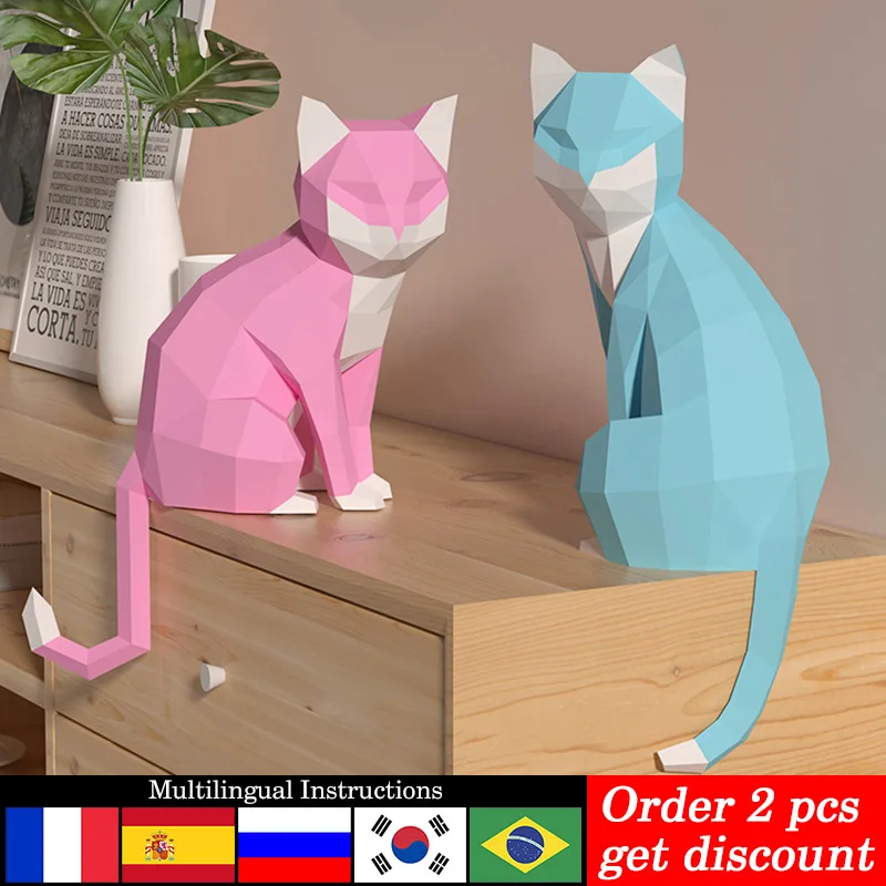 Home Decor Center - 1 Paar Liebhaber Katze Tier Dekor
