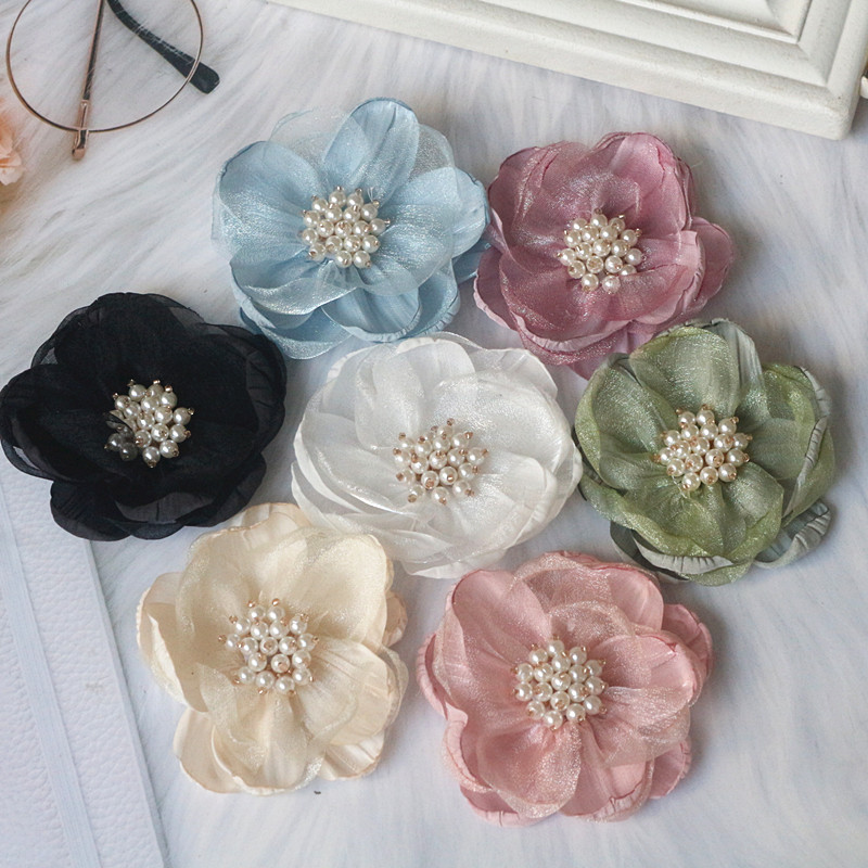 Home Decor Center - 5pcs 7,5 cm Chiffon Organza Stoff
