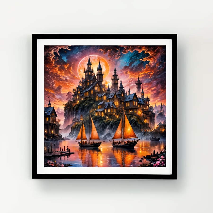 Home Decor Under 500 - Schloss unter dem Vollmond Puzzle 500/1024