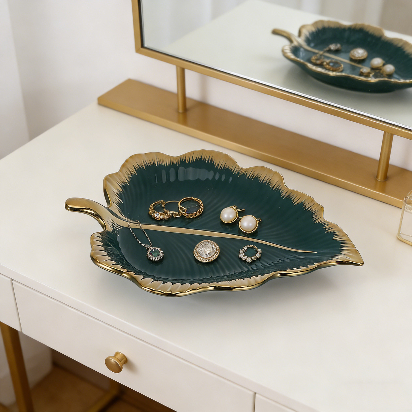 Blattförmige Keramikschale, gr – Ceramic Trinket Dish Bewertung und Preis