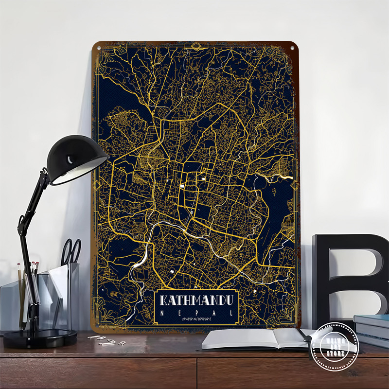 Kathmandu Stadtplan Gold 3D-Te – Home Decor Kathmandu Bewertung und Preis