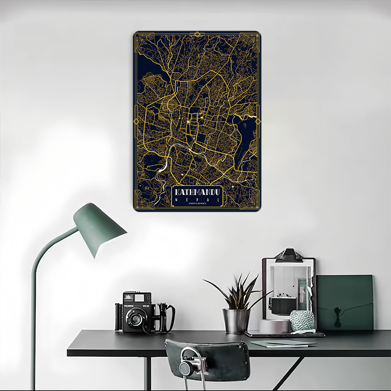 Kathmandu Stadtplan Gold 3D-Te – Home Decor Kathmandu Bewertung und Preis