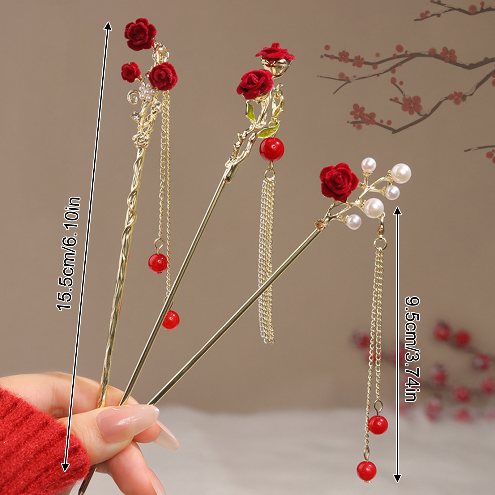 Haarnadel im chinesischen Stil – Home Decor Flowers Bewertung und Preis