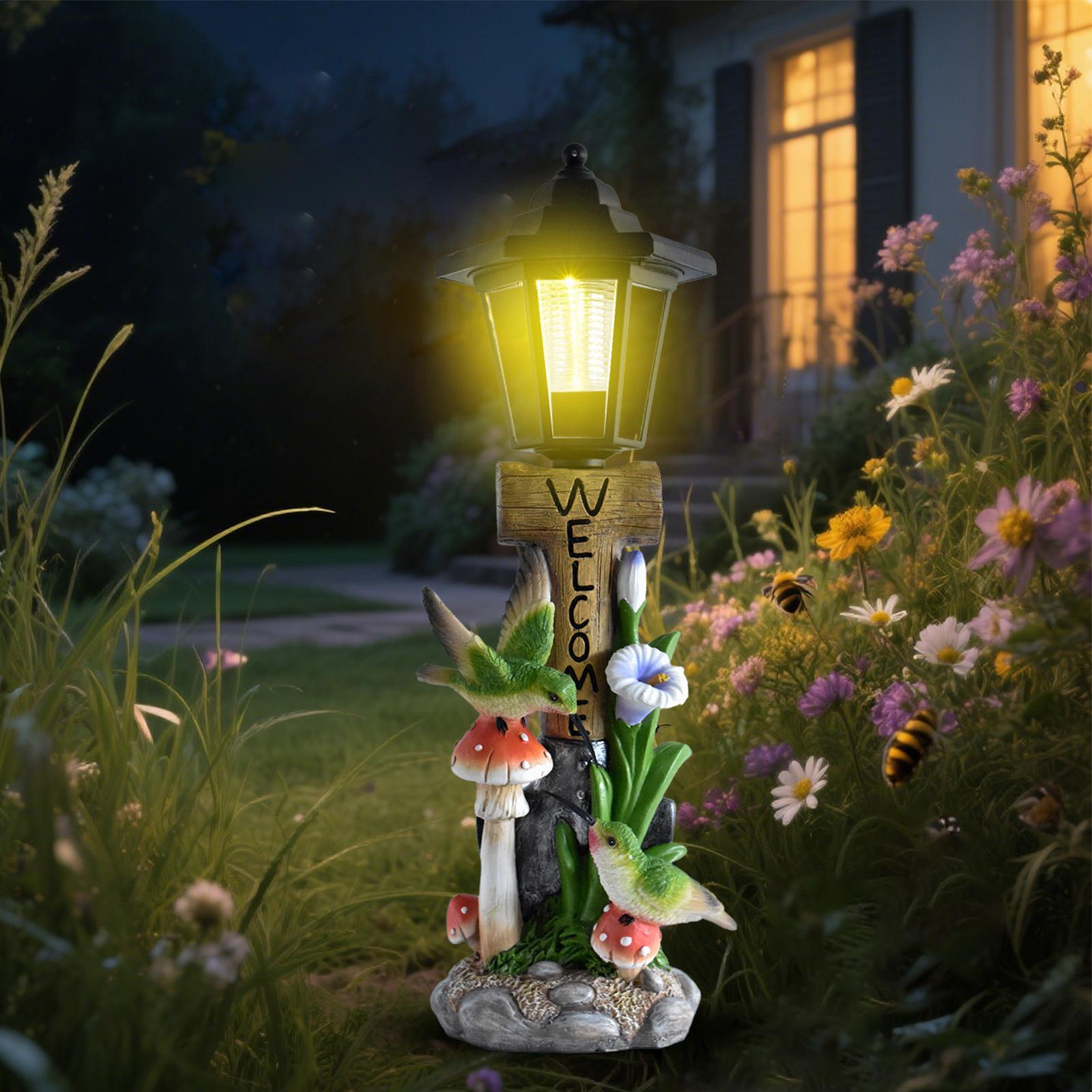 Solar-Gartenleuchten, Statue,  – Home Decor Resin Bewertung und Preis