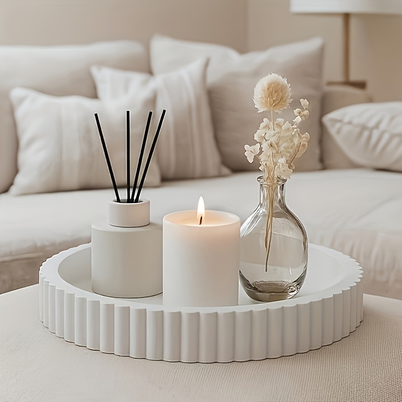 Runde Weiße Servierplatte, Mod – Home Decor Center Bewertung und Preis