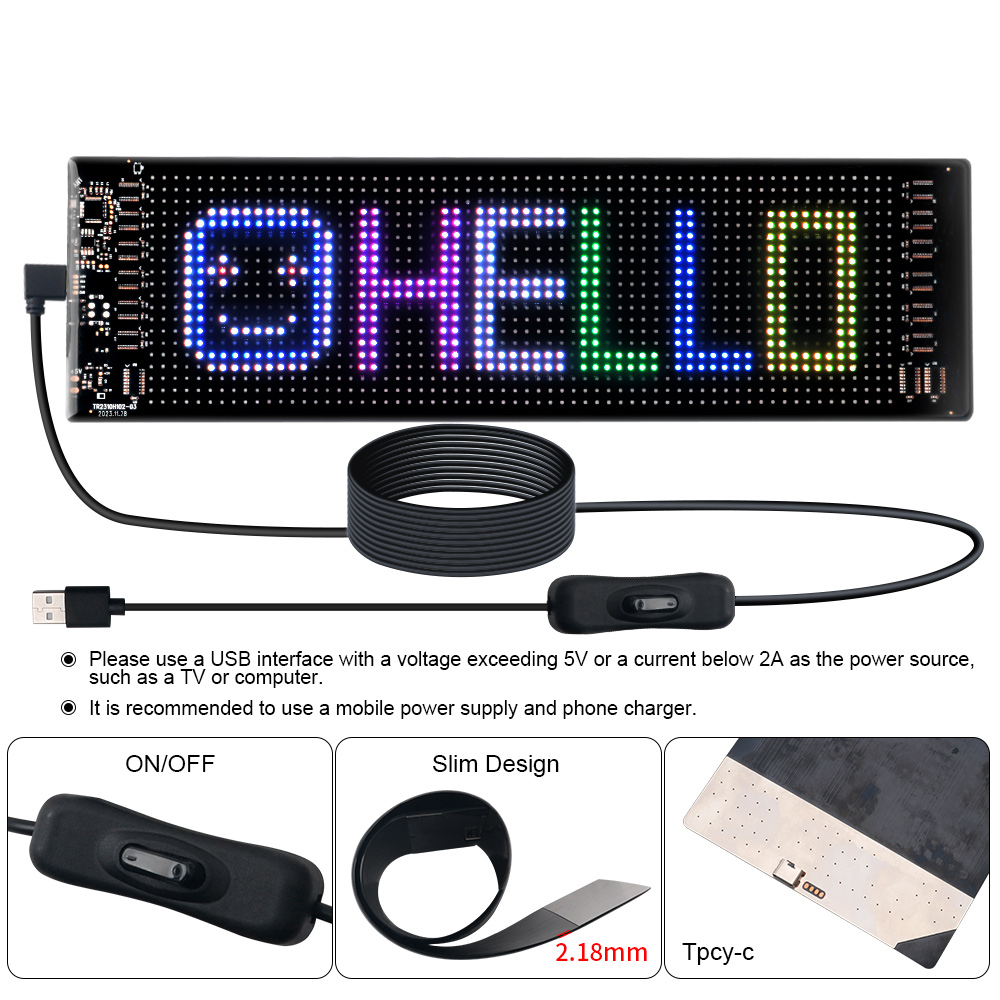 LED-Matrix-Pixel-Panel, scroll – Home Decor Com Bewertung und Preis