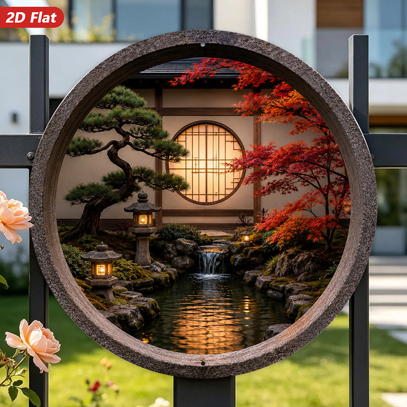 2D-Flach, 1 Stück rundes Metal – Home Decor Garden Ideas Bewertung und Preis
