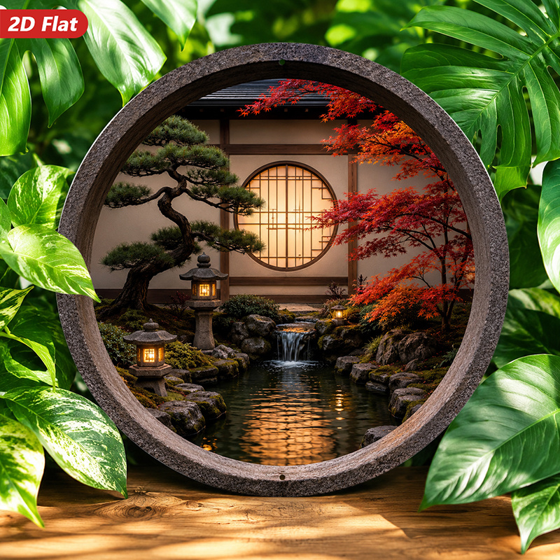 2D-Flach, 1 Stück rundes Metal – Home Decor Garden Ideas Bewertung und Preis