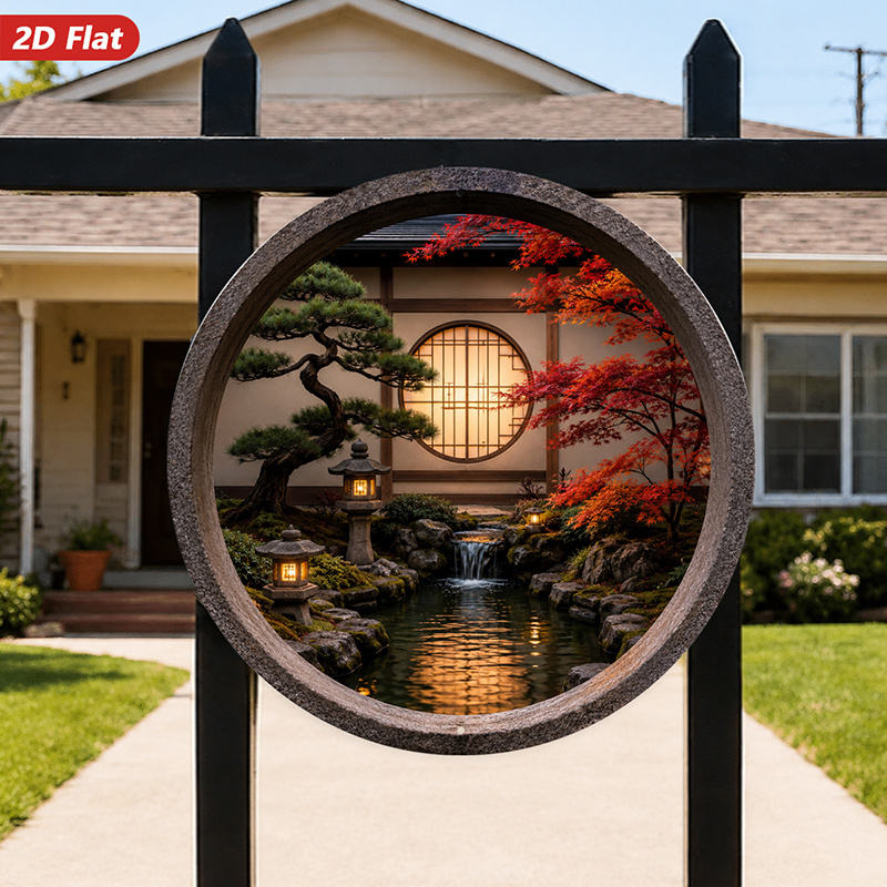 2D-Flach, 1 Stück rundes Metal – Home Decor Garden Ideas Bewertung und Preis