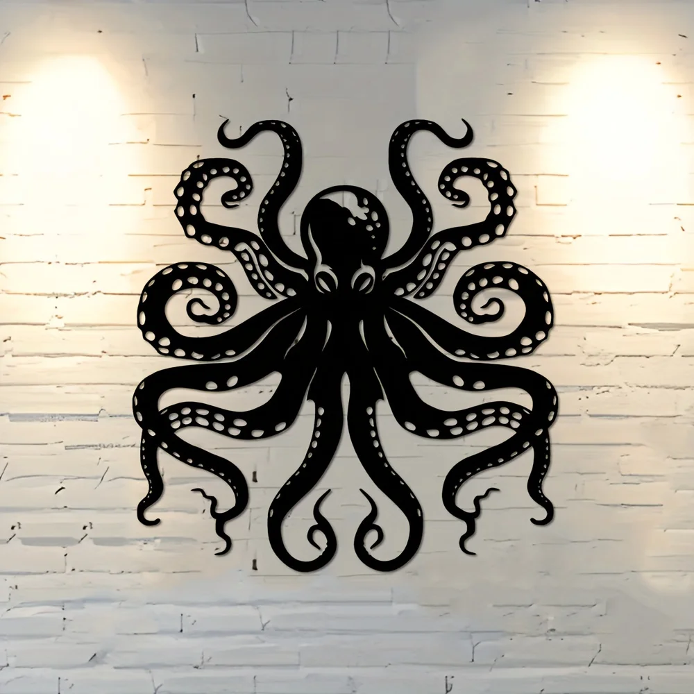 【2D Flach】 Oktopus-Wanddekorat – Home Decor Garden Ideas Bewertung und Preis