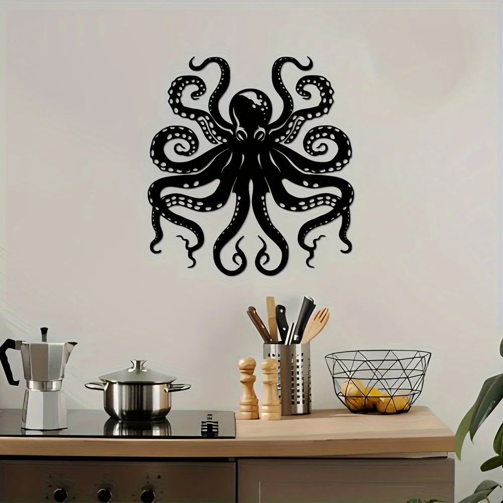 【2D Flach】 Oktopus-Wanddekorat – Home Decor Garden Ideas Bewertung und Preis