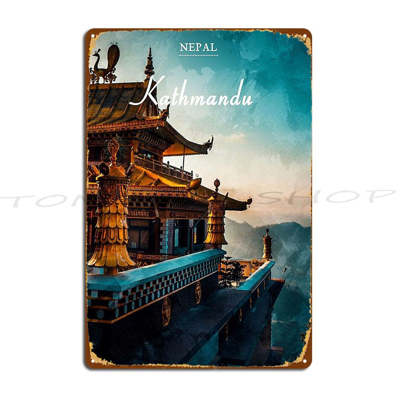 Kathmandu Nepal Reise-Metallsc – Home Decor Kathmandu Bewertung und Preis